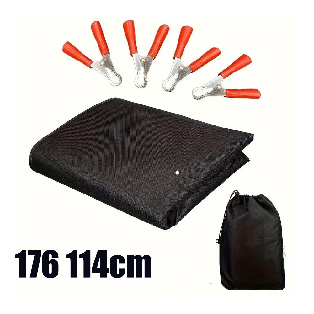 RV Door Sunshade Waterproof Oxford Cloth Rain Cover Van Awning Snow Blocking 180x114cm 176x114cm Black
